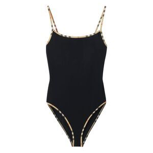 Burberry Women Swimsuit With Check Trim
